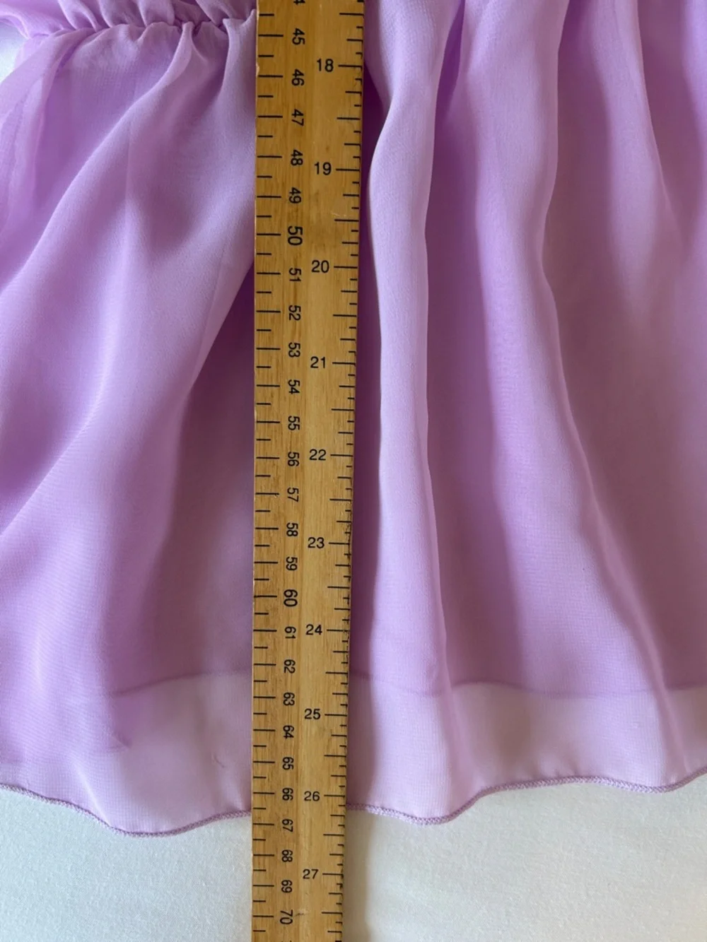 Costa Blanca Lavender Flowy Ruffle V-Neck Blouse - Picture 10 of 10